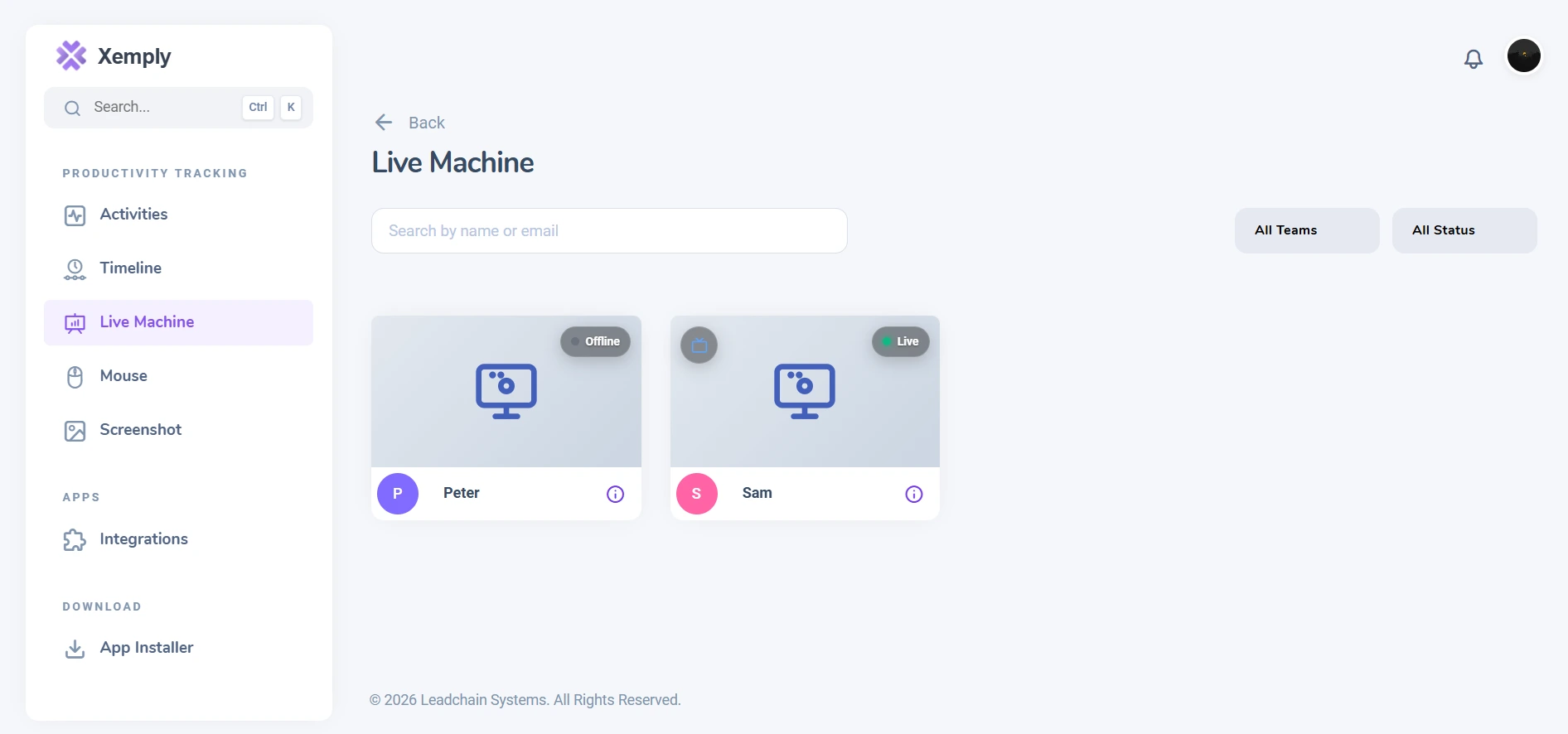 Live Monitoring Dashboard