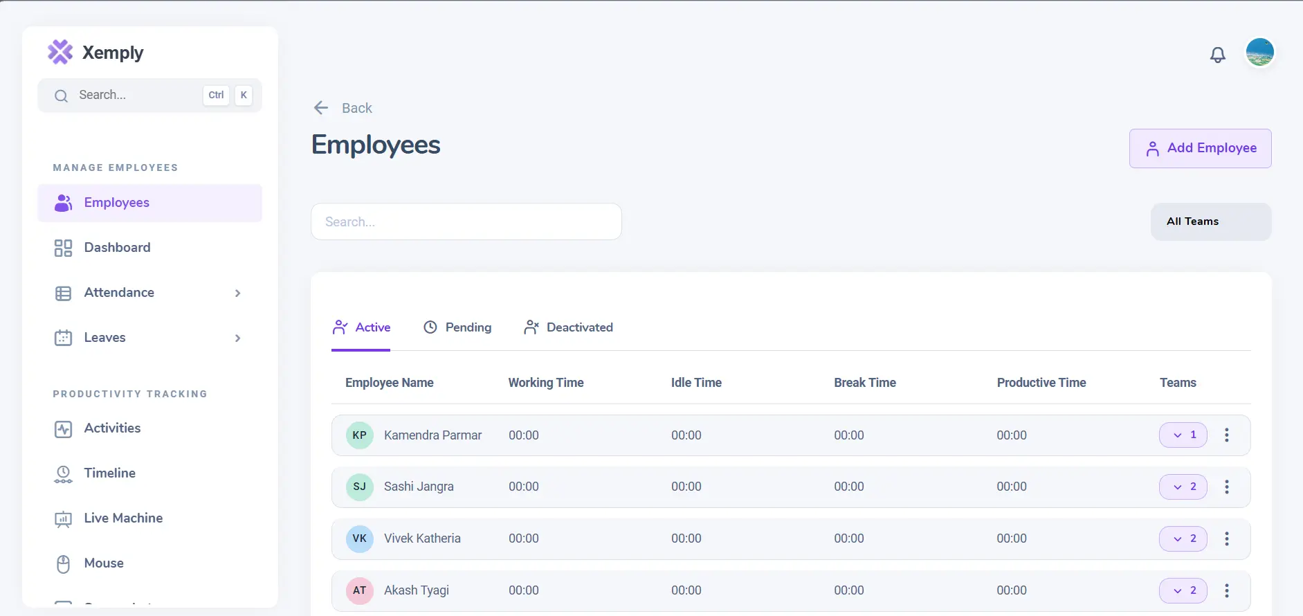 Employee Directory and Department Structure